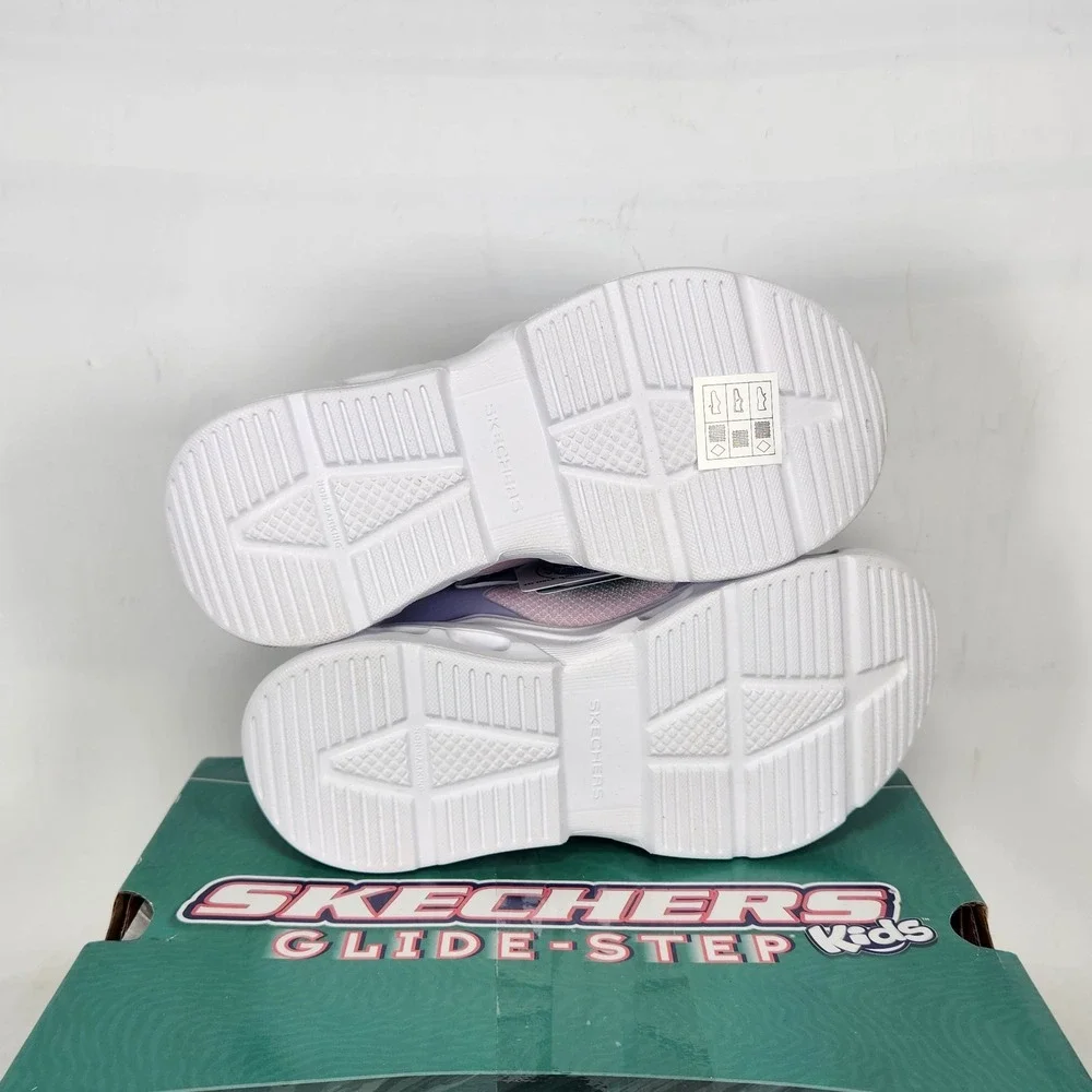 Skechers Glide-Step Drift Kids Size 11 Lavender Multi Mesh Athletic Sneakers